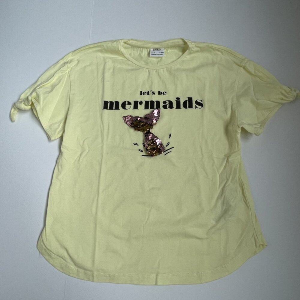 Zara Let’s Be Mermaids Yellow Shirt